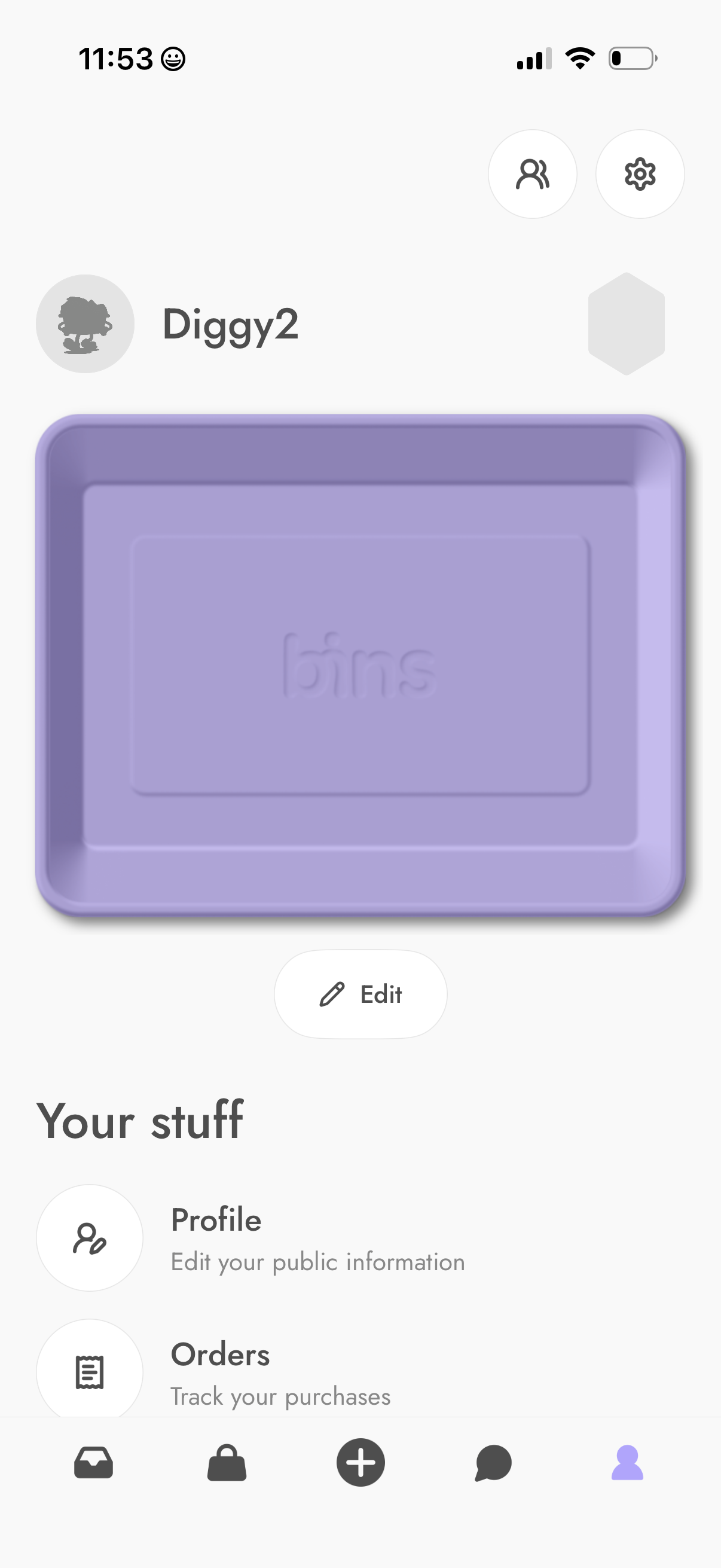bins profile screenshot